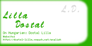 lilla dostal business card